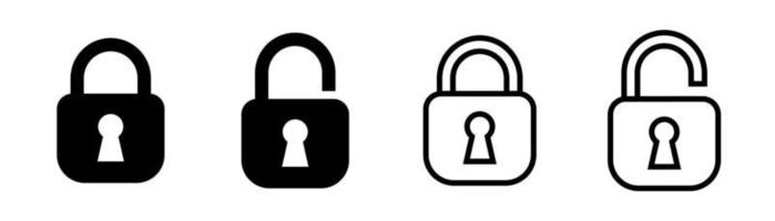 Padlock icon design element suitable for websites, print design or app vector