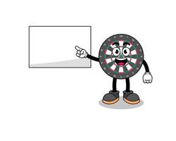 dart board illustration doing a presentation vector