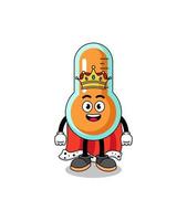 Mascot Illustration of thermometer king vector