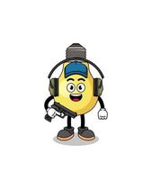 Character mascot of light bulb doing shooting range vector