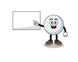 golf ball illustration doing a presentation vector