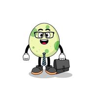 spotted egg mascot as a businessman vector