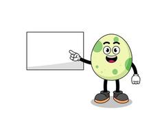 spotted egg illustration doing a presentation vector