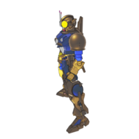 Mecha with defensive combat style png