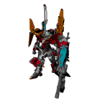 mecha avec un style de combat offensif png