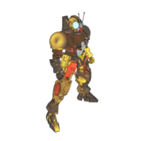 Mecha with defensive combat style png