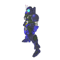 Mecha with defensive combat style png