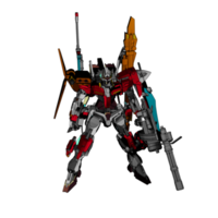 Mecha with attacking combat style png