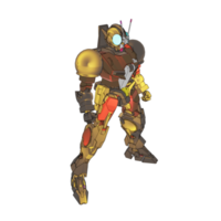 mecha con estilo de combate defensivo png