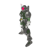 robot avec style de combat stratégique png