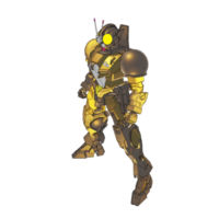 Mecha with attacking combat style png