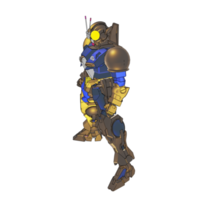 Mecha with defensive combat style png