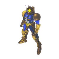 mecha avec un style de combat défensif png