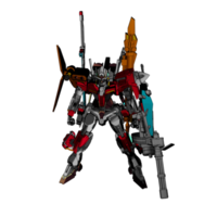 Mecha with attacking combat style png