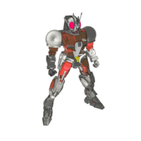 mecha avec un style de combat défensif png