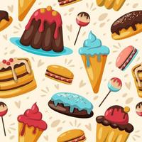 Dessert Seamless Pattern vector