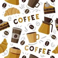 Coffee Beverage Seamless Pattern