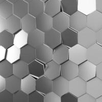 fondo hexagonal futurista y tecnológico. representación 3d foto