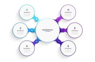 Vector Infographic label design template with icons and 6 options or steps. Can be used for process diagram, presentations, workflow layout, banner, flow chart, info graph.