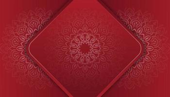 red background, with mandala ornament vector