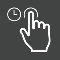 Click and Hold Line Inverted Icon vector