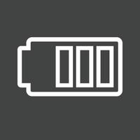 Battery Line Inverted Icon vector