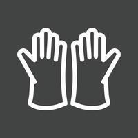 Cleaning Gloves Line Inverted Icon vector