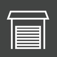 Garage Line Inverted Icon vector