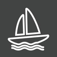 Boating Line Inverted Icon vector