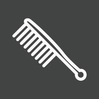 Comb I Line Inverted Icon vector