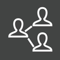 Connected Users I Line Inverted Icon vector