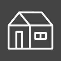 House with Snow Line Inverted Icon vector