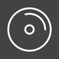 Disc Line Inverted Icon vector