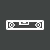 Spirit Level Line Inverted Icon vector