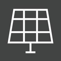 Solar Panel Line Inverted Icon vector