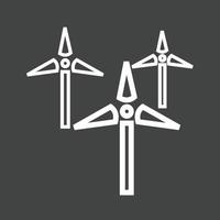 Multiple Windmills Line Inverted Icon vector