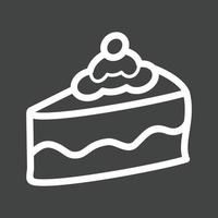 Slice of Cake I Line Inverted Icon vector