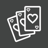 Deck of Cards Line Inverted Icon vector