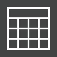 Insert Table Line Inverted Icon vector