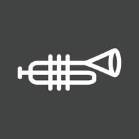 Trumpet Line Inverted Icon vector