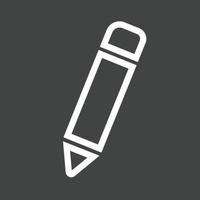 icono de línea de lápiz invertida vector