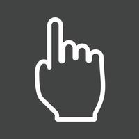 Hand Click II Line Inverted Icon vector