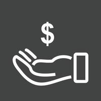 Business Loan Line Inverted Icon vector