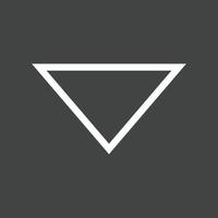 Triangle Arrow Down Line Inverted Icon vector