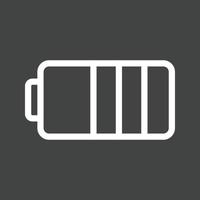 Half Battery Line Inverted Icon vector