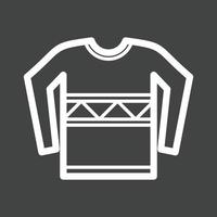 Sweater Line Inverted Icon vector