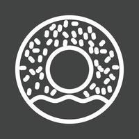 Doughnut Line Inverted Icon vector