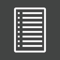 Bulleted Notes Line Inverted Icon vector