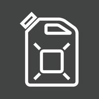 Diesel Can Line Inverted Icon vector