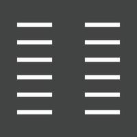 Columns Line Inverted Icon vector